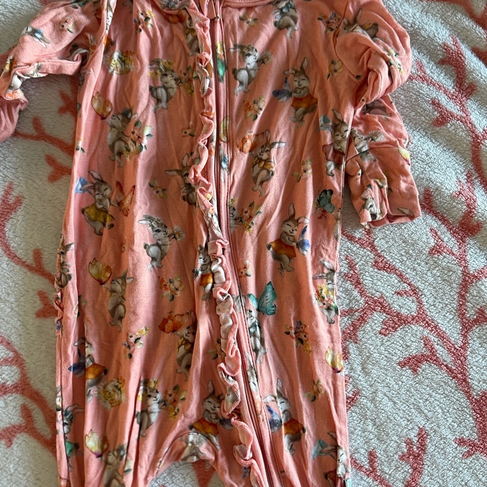 Adorable Pink Baby Onesie with Animal Design